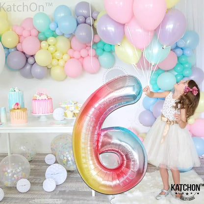 KatchOn Rainbow Number 6 Balloon 40 Inch - Image 8