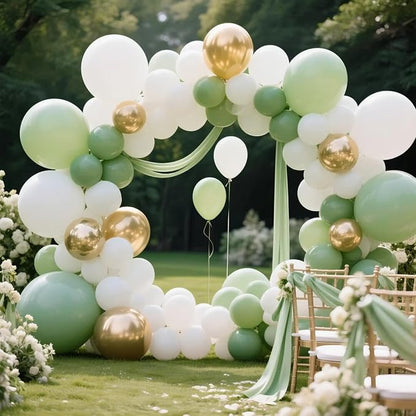 100pcs Gold Metallic Balloons 12 inch Chrome Latex Round Helium balloon | Gold - Image 8