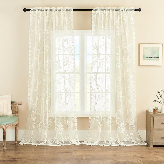 SEEKRIGHT Vintage Lace Curtains - Image 2