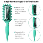 Curly Hair Brush Candybrush Curl Defining Brush for Detangling Shaping and Defining Curls for Women, Men, Wet & Dry Hair (Green)