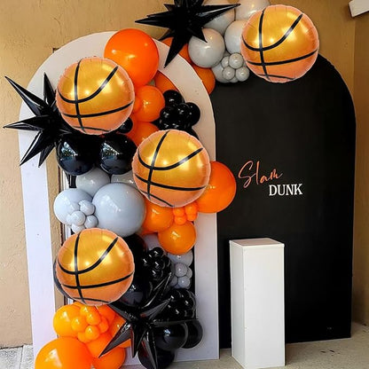 18 Inch Basketball Balloons Decor, Mylar Sport Balloons - Image 7