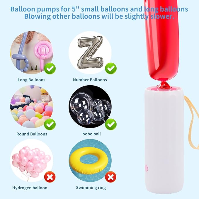 Balloon Pump Electric Air Pump for Balloons Portable Balloon Inflators Blower - Image 2