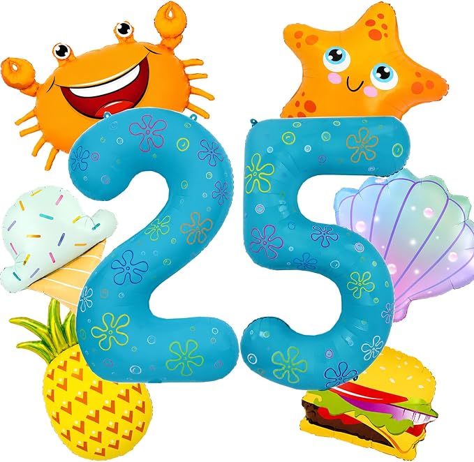 Number 25 DIY Balloon Set 40 Inch Ocean Theme Birthday Decorations by Unknown