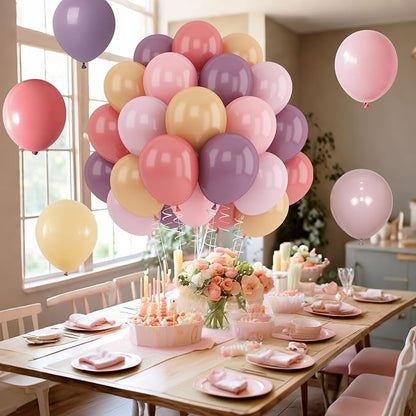 Pink and Purple Balloons 12inch Dusty Purple Blush Pink Balloon - Image 7
