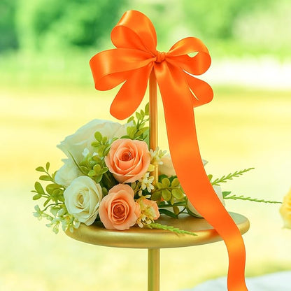 1 1/2In 30Yards Orange Ribbon for Gift Wrapping Thanksgiving Halloween | Silky - Image 6