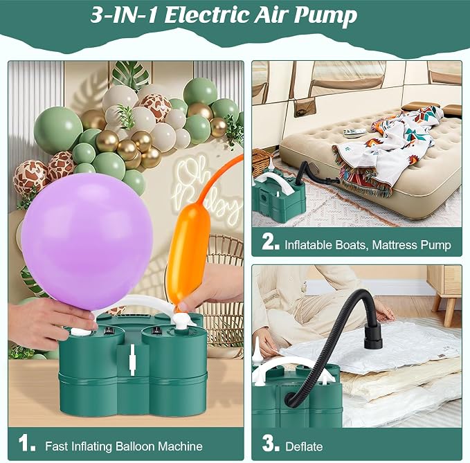 IDAODAN Electric Balloon Pump, Portable Electric Balloon Blower Machine - Image 5