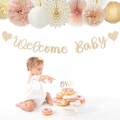 Champagne-Gold Fall Boho Baby Shower Party-Decorations - Image 4