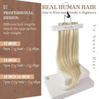 Ve Sunny Human Hair Clip in Extensions Blonde Clip in Hair Extensions Human Hair Highlight Blonde Hair Extensions Real Human Hair Clip ins Thick End 18inch 7pcs 120g
