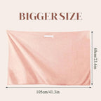 Women Microfiber Hair Towel Wrap with Elastic Strap,Super Absorbent Anti Frizz Drying Turban for Curly, Long,Wet Hair-Pink