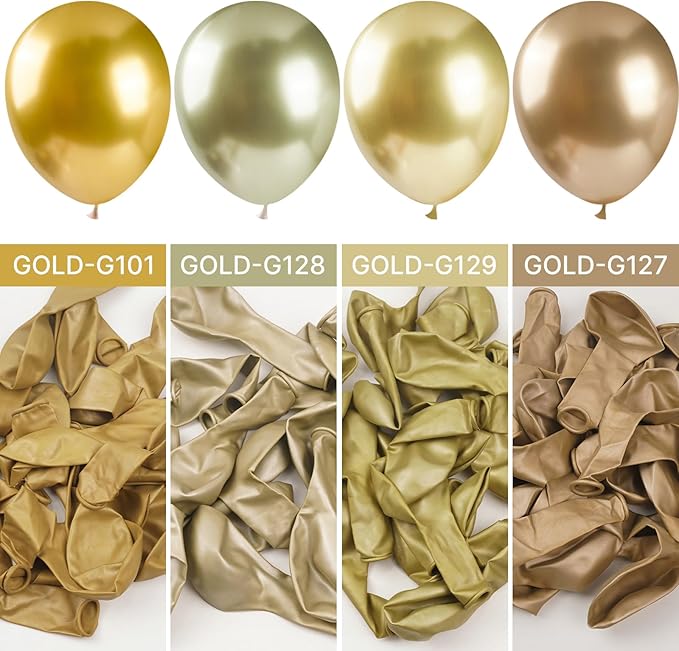 PartyWoo Gold Balloons 50pcs Gold Latex Helium Balloons 12 Inch | Birthday - Image 3