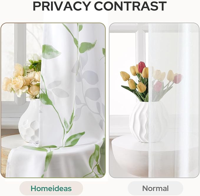 HOMEIDEAS Kitchen Curtains, Short Non-See-Through Privacy 30X24 Inch Length - Image 3