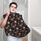 Beard Hair Catcher Bib, Waterproof Non-Stick Grooming Apron for Shaving Trimming, Perfect for Men Dad, Vintage Rock Snake Knife Wild Eagle Rose Skull Shave Bib