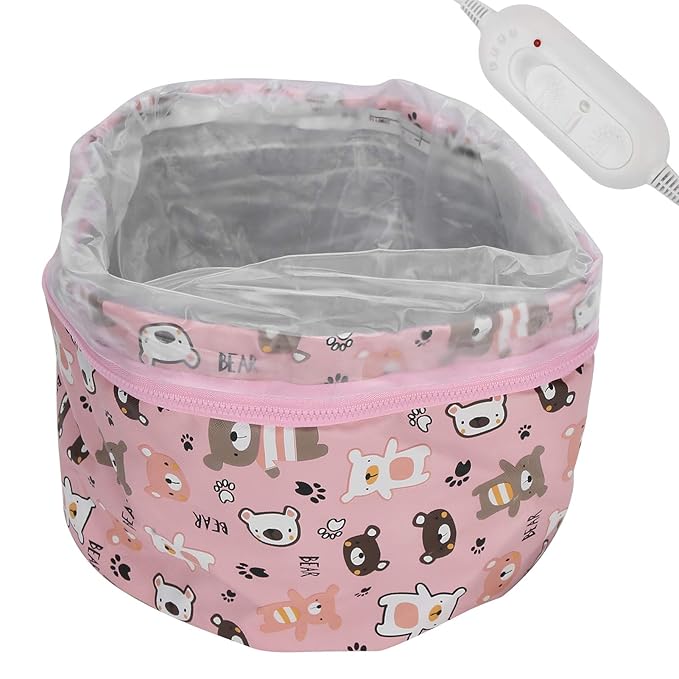 Electric Hair Heating, Oil Treatment Steamer Hat Electric Hair Steamer Adjustable Heat Steam Detachable Care Toolus Plug 110V