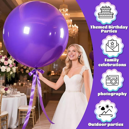 Purple Balloons 9pcs, 36 Inch Large Balloons - Image 3