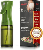 Mistifi Oil Sprayer 150ml glass bottle Refillable Premium Dark Green Glass Bottle for Healthy Cooking & Baking Even Oil Control for Healthy Nonstick Cooking (PS642)