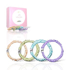 Silk Scrunchies for Women No Damage Mulberry Silk No Slip 4 Pack-Elastic Ponytail Girls Hair Ties | Skinny Hair Ties for Thin Thick Wavy or Curly Hair No Crease for Sleep and Sports (4, Light Pastel)