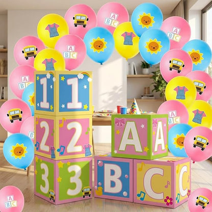 Cartoon Teacher Party Decorations Set Includes ABC Alphabet 123 Party Favor - Image 6
