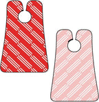 Ultimate Shaving Bib, Beard Trimming Apron with Hair Catcher, Christmas Red Candy Cane Stripes
