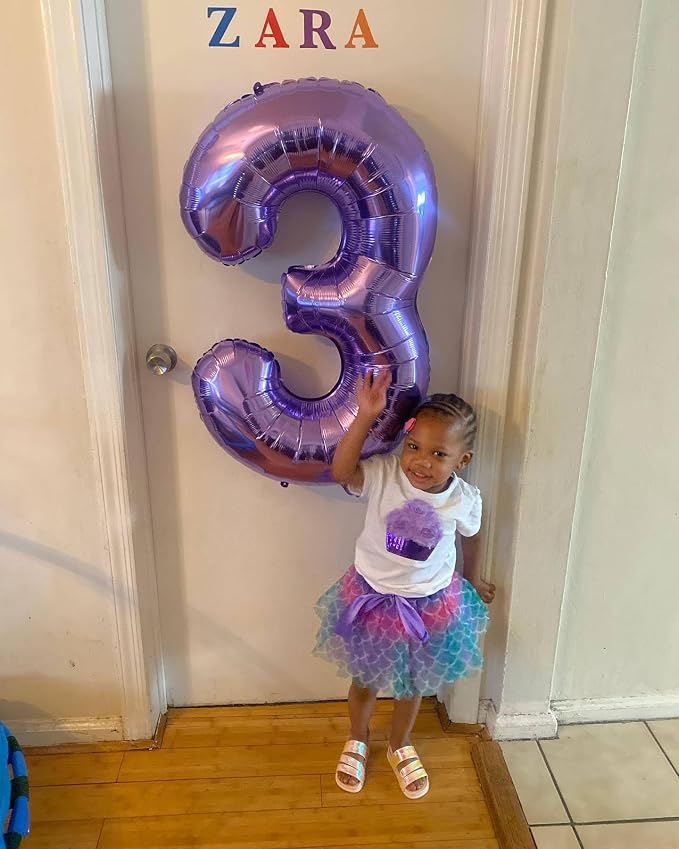 21 Balloon - Purple Birthday Number Balloons, 40 Inch Decorations Men Women | - Image 9