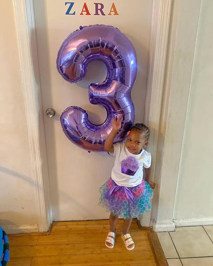 40 Balloon - Purple Birthday Number Balloons, 40 Inch Decorations Men Women | - Image 9