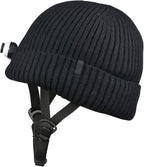 Helmet Beanie – Multi-Sport Low Profile Helmet Hat for Snowboarding, Skiing, E-Bikes, Scooters & More – Waterproof Impact Liner – Adjustable Strap – Unisex – One Size Fits All