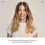 SEEN - Blow-Out Creme - Scented - Non-Comedogenic & Blow Out Hair Cream- Reduces Frizz- Heat Protectant- Safe for Sensitive & Acne Prone Skin