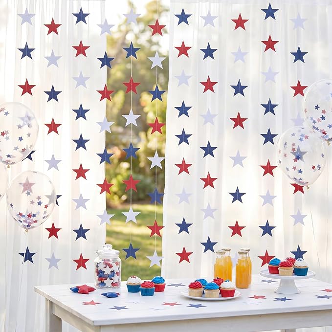 Patelai Glitter Star Garland Banner 2026 Graduation Decor 130 Feet Star Hanging - Image 4