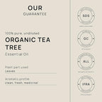 VINEVIDA Organic Tea Tree Essential Oil 32 oz - Undiluted Candle Scent DIY Scents for Candlemaking Bulk Soap Making,32GALV-OBP-ORG-TEA-32