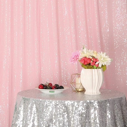 Eternal Beauty Pink 3mm Sequin Backdrop 10x10 Ft - Image 4