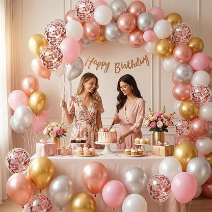 Rose Gold Balloons Arch Kit - Image 2