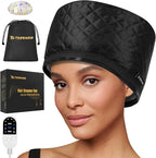 Hair Steamer for Deep Conditioning: Upgraded Heat Cap with 118” Power Cord 10-Level Fast Heating 3 Time Settings for Natural Hair Portable Thermal Steam Cap for Home Hair Treatment