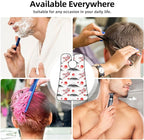 Men's Shaving Accessory Japanese Blossom Watercolor Cherry Flower Mountain, Waterproof Beard Apron with Hair Catcher & Suction Cups