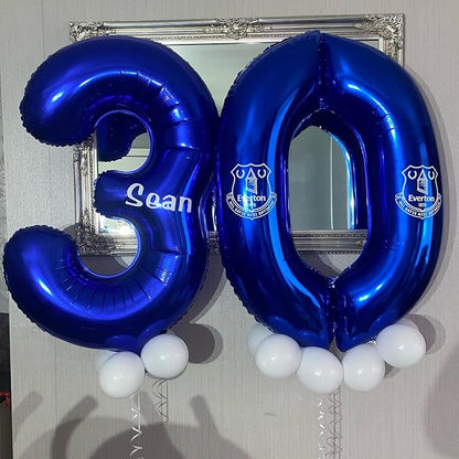 40 Inch Navy Blue 30 Number Balloons Giant Jumbo Huge 30 Foil Mylar Helium - Image 5