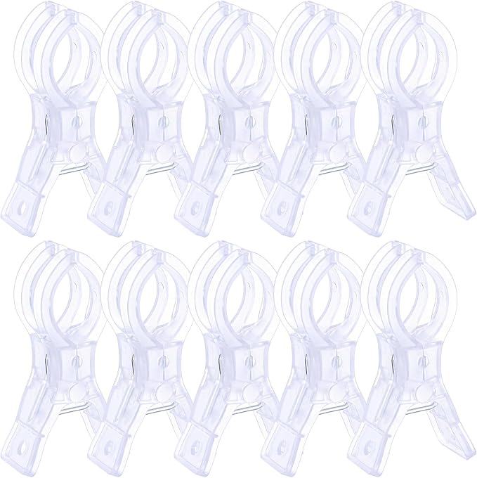 10pcs Balloon Arch Clips Transparent Large Plastic Backdrop Clips Spring Clamps - Image 8