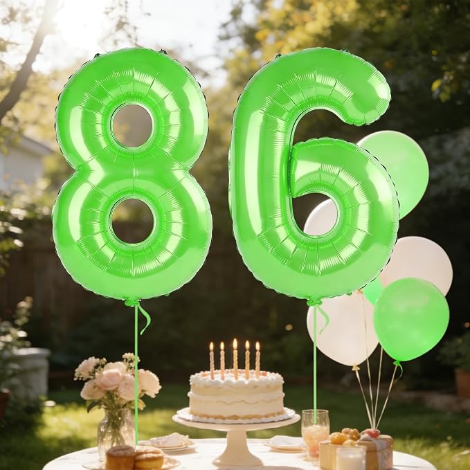 40 Inch Number 86 Balloons for 86th Birthday Party Decorations, 0-100 Fruit - Image 3