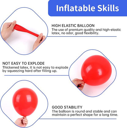 RUBFAC Red White and Blue Balloon Arch Kit, 4th of July Balloons Patriotic - Image 4