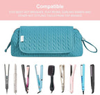 Hair Tools Travel Bag Karsyon Heat Resistant Mat Case Hot Tools Straightener, Curling Iron,Hair Dryers,Haircare Accessories Travel Essentials for Women 2 in 1 Organizer Bags(Teal)