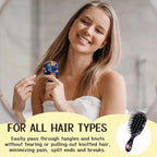 Mini Hair Brush,Cute Detangling Travel Hair Brush,Soft Bristles for Effortless Tangle Removal,Detangler Hairbrush for Women Men Boys Girls Kids Wet Dry All Hair Types (Pink Jellyfish, Mini)