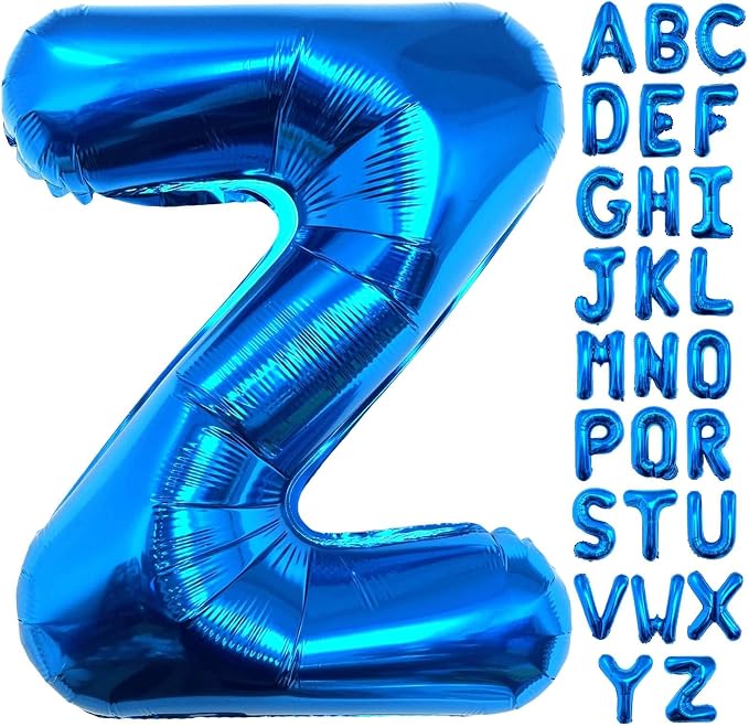 Lovoir 40 Inch Large Blue Letter Z Balloons Big Size Jumbo Mylar Foil Helium by Lovoir