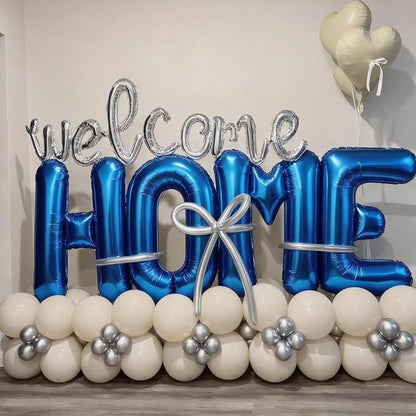 Blue HOME Balloons 40 Inch, Large HOME Letter Banner - Image 6