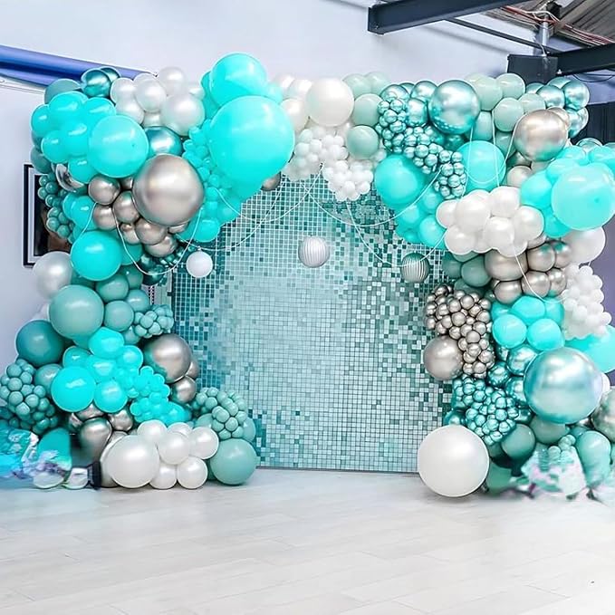 Teal and Silver Balloons - Image 8