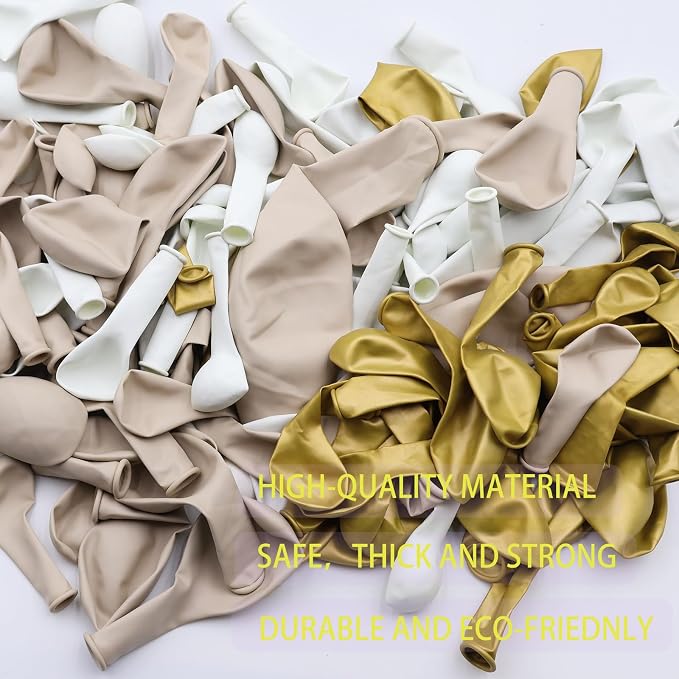 White Sand Gold Balloons Garland Arch Kit - Image 3