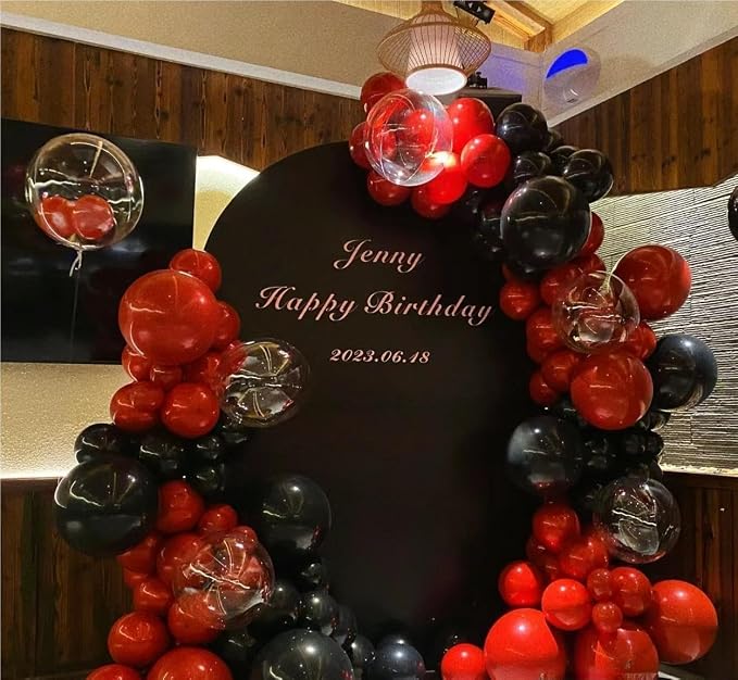 MEBAY Black Gold Red Balloons Garland Arch Kit, Wedding Backdrop, Baby Shower - Image 6