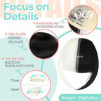 Clip in Bangs, Synthetic French Bangs Hair Clip, Fake Bangs Fringe with Temples Hairpieces for Women Natural Curved Hair Extensions for Daily Wear Black mix White