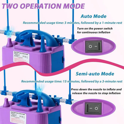 Party Zealot Electric Balloon Inflator Dual Nozzles - Image 6