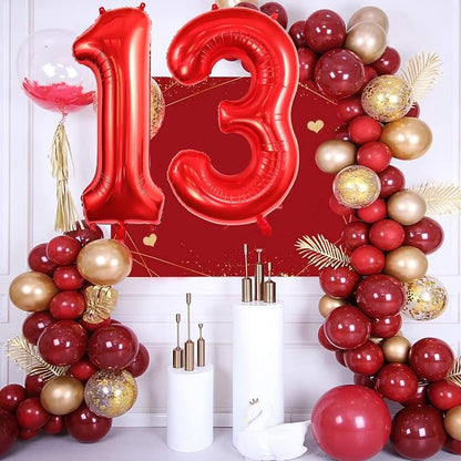 13 Balloon Numbers, Large 13 or 31 Foil Balloons, Big Number Balloon 40 Inch - Image 2