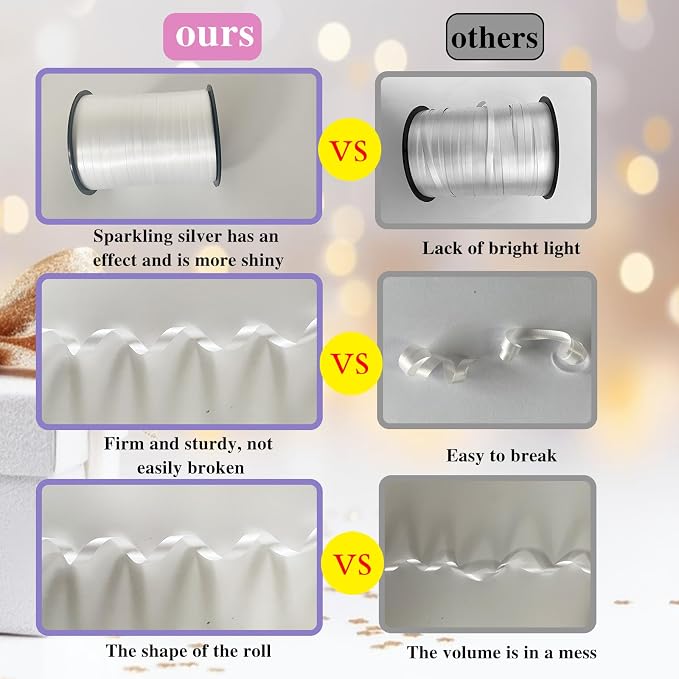 500 Yard Premium White Curling Ribbon - Image 3