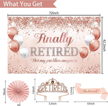 Rose Gold Retirement Decorations - Image 3