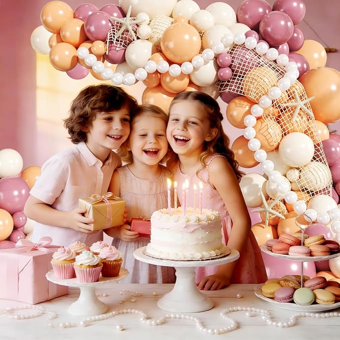 Pink Beach Balloon Arch Kit for Ocean Theme Baby Shower Decoration | 143Pcs - Image 6