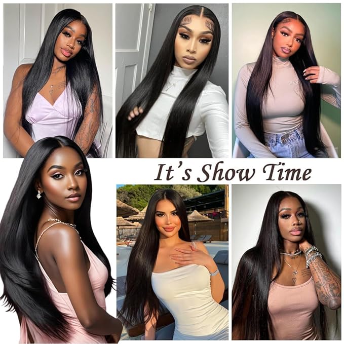 24 Inch 13x6 Lace Front Wigs Human Hair 200 Density HD Full Frontal Lace Real Straight Wigs Human Hair Pre Plucked with Baby Hair Wigs for Women